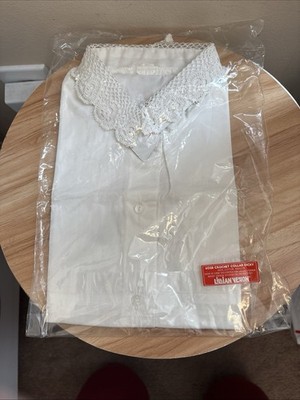 Lillian Vernon 4028 Crochet Collar White Dicky 100% Cotton RN 61774 Brand New!