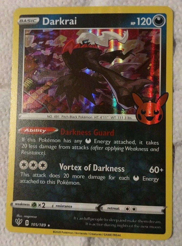 Darkrai 105/189 Swsh03: Darkness Ablaze for sale | eBay