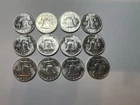 12 coins total 1963D Franklin Half Dollars Cirulated 90% Silver