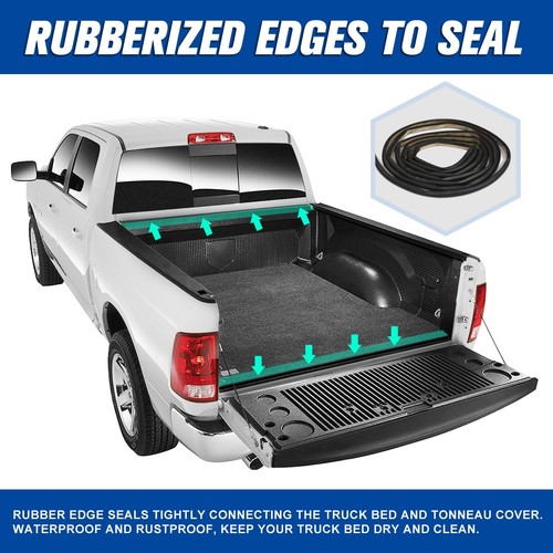 For 07-18 Silverado Sierra 1500 2500/3500HD 5'8" Bed Soft Roll Up Tonneau Cover - Picture 4 of 6