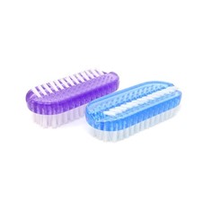 Honbay 2PCS Plastic Double Sided Nail Brush Cleaning Scrubbing Purple
