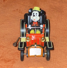 Masudaya Disney Mickey Mouse 1908 Wind-Up Tin Car Toy Red/Black 1981 Japan