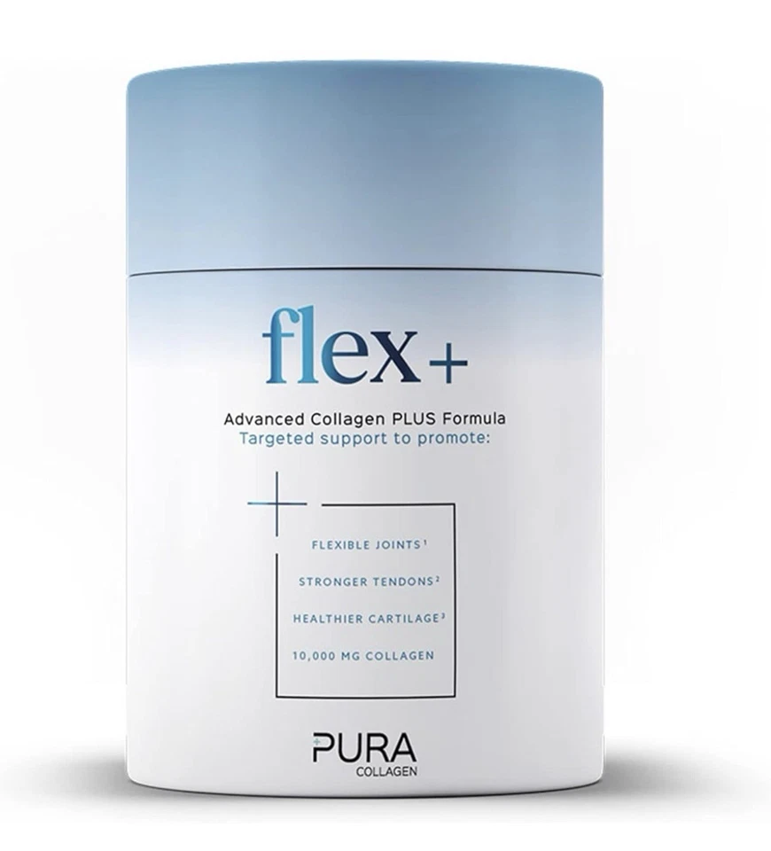 PURA COLLAGEN Pura Powdered Collagen Supplement (Flex +) | Collagen with Vitamin C 284g 28 srv