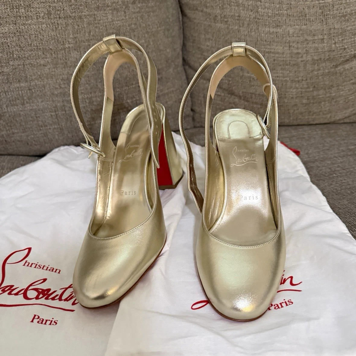 Christian Louboutin Gold Shoes for Women for sale | eBay