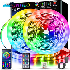 Led Lights for Bedroom 100 Ft 2 Rolls of 50Ft Music Sync Color Changing RGB