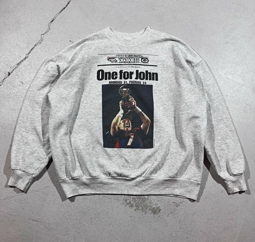 Vintage 90s 1998 Denver Broncos Super Bowl XXXII Sweatshirt XL - product listing photo