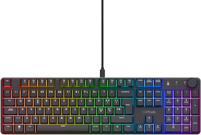 ASUS Tuf Gaming K1 Tastatur USB RGB Auf 5 Zone Rollo A 19 Buttons Knopf Volume