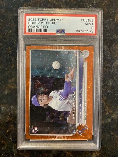 2022 Topps Update BOBBY WITT JR. Orange Foil 181/299 #US187 PSA MINT 9 RC!