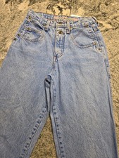 Zena Jeans Vintage High Waisted Tapered Leg Denim Mom Jeans Light Wash Sz 9 N51