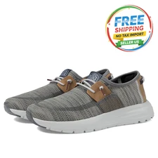 Hey Dude Men's Sirocco Slip-on, Grey Mix, Medium Width, Lightweight & Comfort