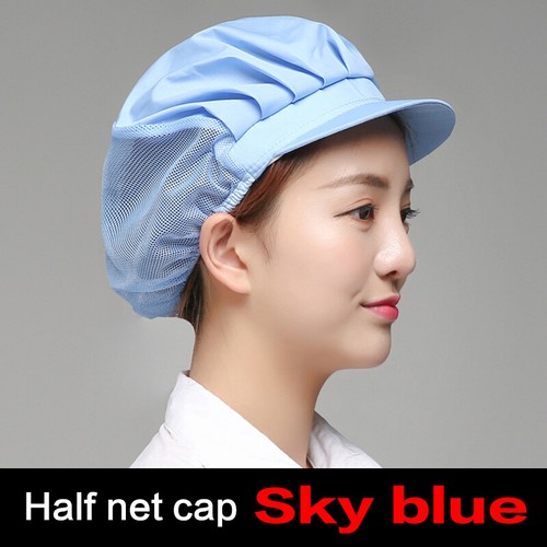 Men Women Work Wear Hats Elastic Mesh Caps Kitchen Chef Catering Hat Headwear x1 - Picture 20 of 34