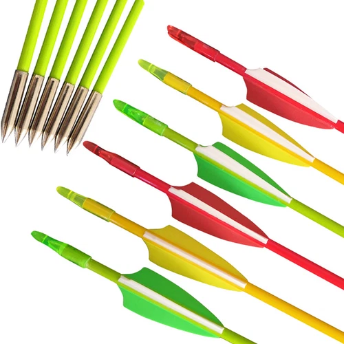 6/12pcs 31" Archery Fiberglass Arrows Target Practice Recurve Bow Hunting - Bild 2 von 49