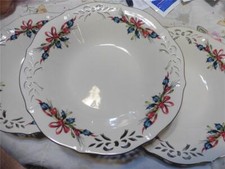 3 Lenox American by Design Winter Greetings Red Ribbon & Holly 10" Bowls Rare