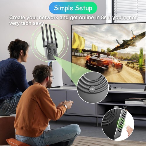 WiFi Booster WiFi Range Extender Coverage Up to 9998 Sq. Ft for Office or House - Picture 4 of 8