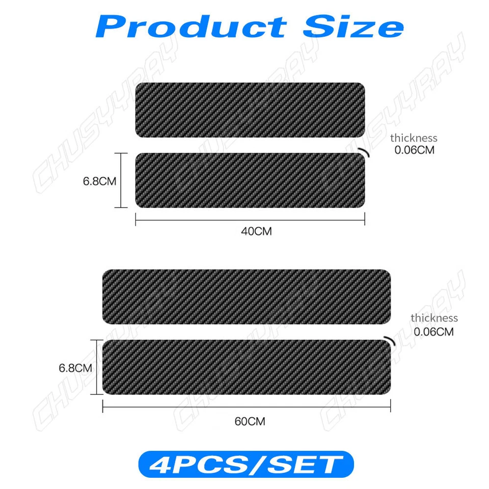 Cubierta antiarañazos cubierta de placa de alféizar de puerta de coche negro fibra de carbono 4D 2022 Foto 2 de 4