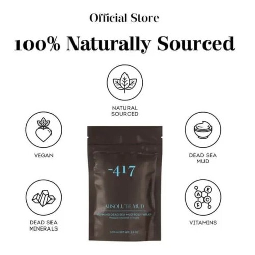 -417 Vegan Natural Dead Sea Black Mud Tightening Body for Dry Skin 17fl.oz/500ml - Picture 2 of 5