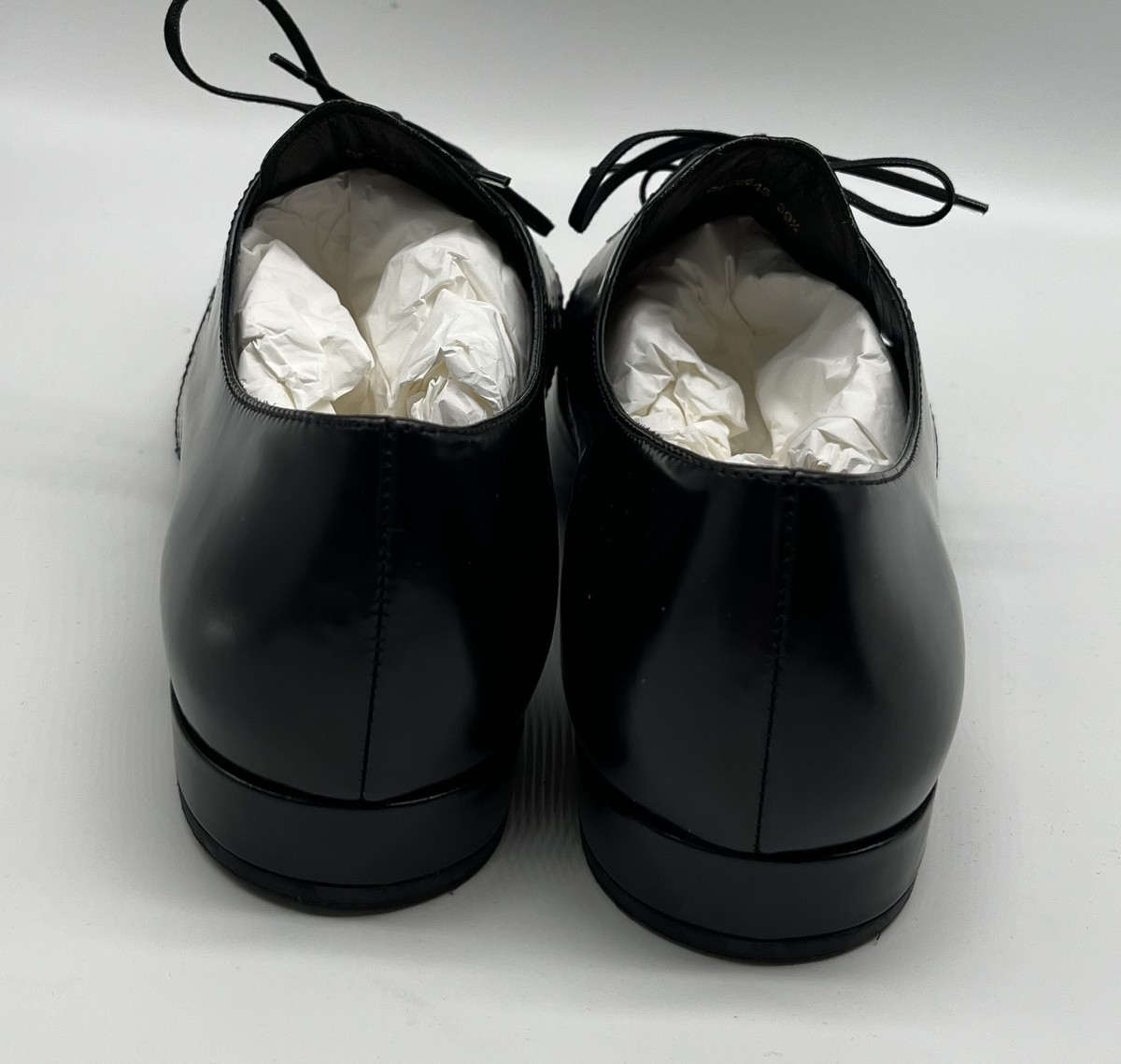 Prada Women's Black Patent Leather Lace-Up Oxford Shoe sz Prada Women's Black Patent Leather Lace-Up Oxford Shoe sz