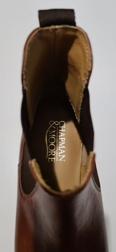 Chapman And Moore Leather Ankle Chelsea Boots Tan size uk 11 eu 45 - Picture 4 of 6