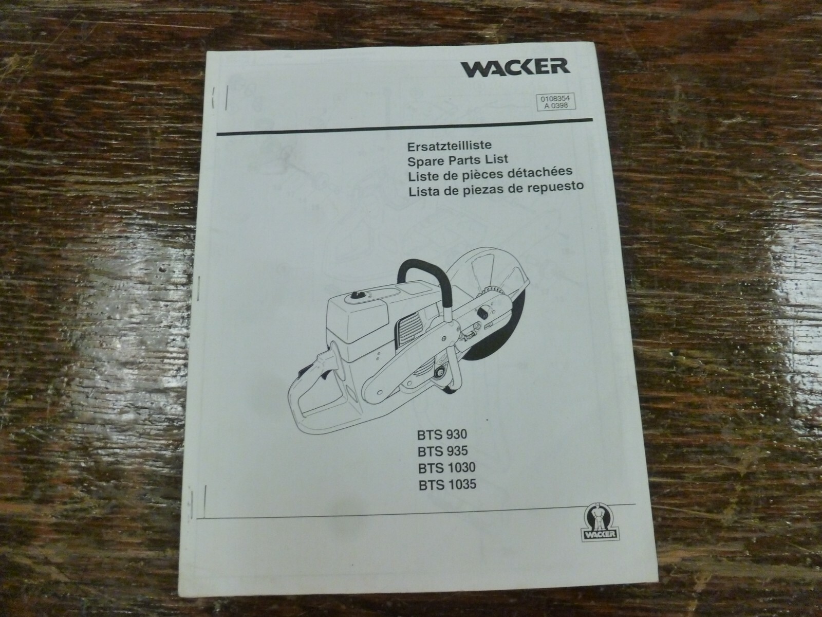 Wacker BTS930 BTS935 BTS1030 BTS1035 Recoil Starter Assy Parts Catalog