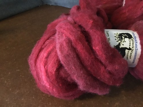 Hand-Dyed Merino Roving ~ Red ~ 70% Merino / 30% Silk ~ 4 oz - Picture 3 of 5