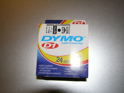 DYMO D1 Label Cassettes BLACK/WHITE 24mm , 53713, Schriftband-Kassette