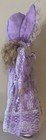 Unbranded Porcelain Collectible Doll with Stand Purple Dress and Bonnet — photo 2