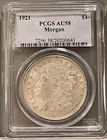 1921 Morgan Dollar PCGS Certified AU58