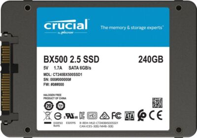 Crucial BX500 SATA SSD 240 GB 3D NAND TLC 2.5zoll