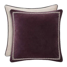 J Queen New $85 GRACE Reversible EURO SHAM European Pillow Cover Amethyst NWT