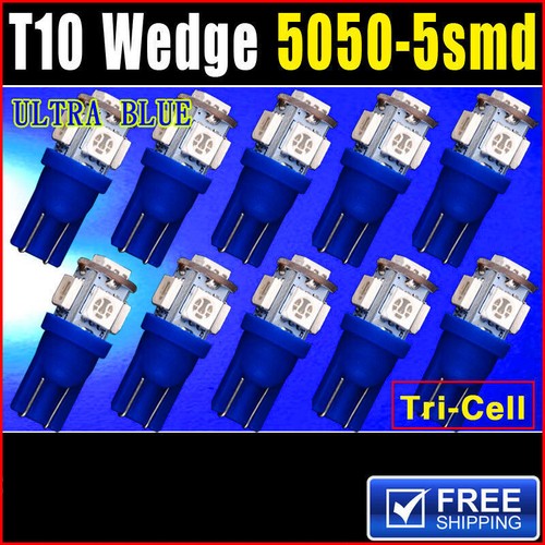 10X Canbus T10 LED Blue Car Side Wedge Light Bulb For HOLDEN BARINA 2011 Onwards - Picture 3 of 12