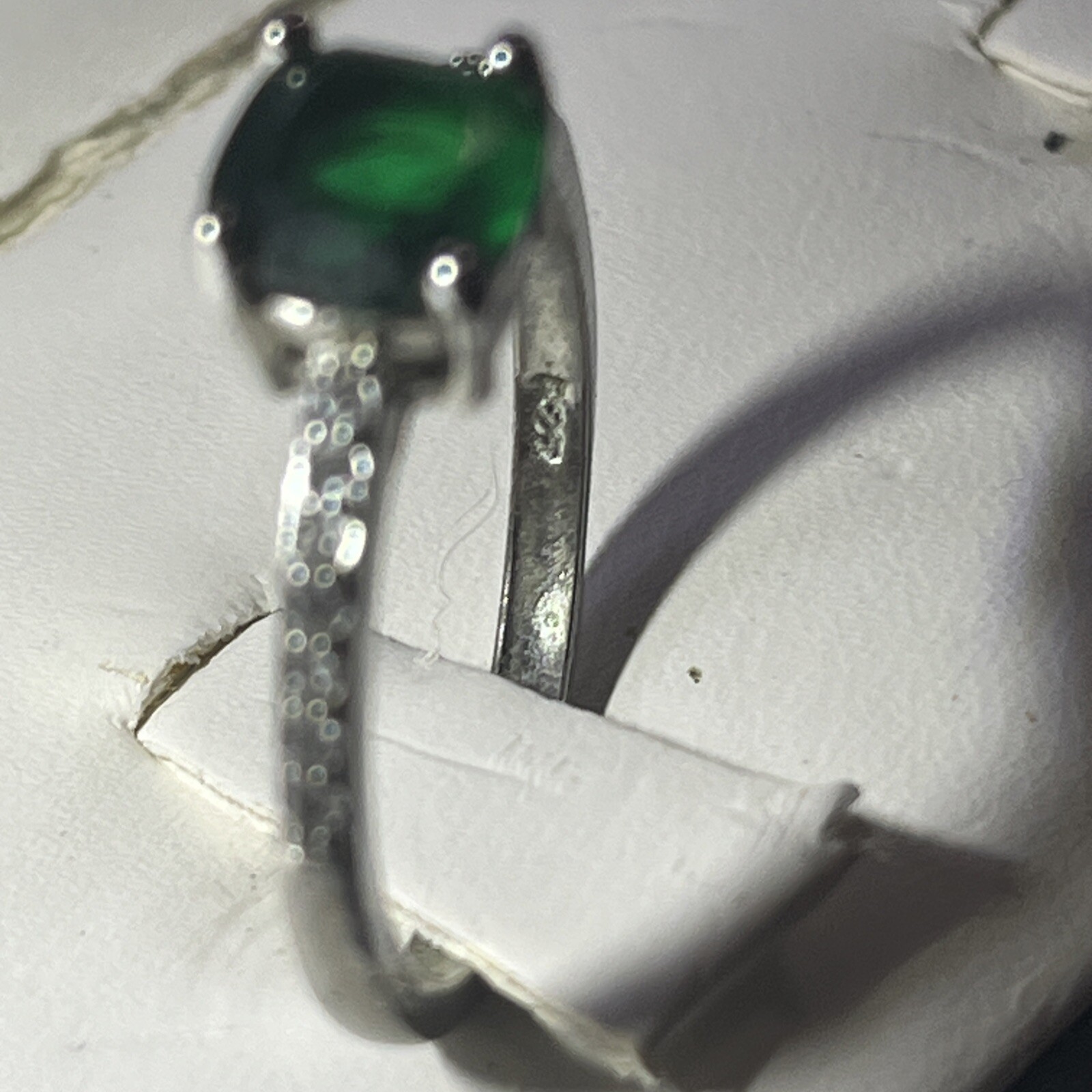 Created Emerald Ring Solid Sterling Silver 925 Si… - image 8