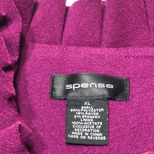 Spense Jacket Womens Size XL Purple Button Front w/ Fabric Flower Embellishment - Picture 8 of 12