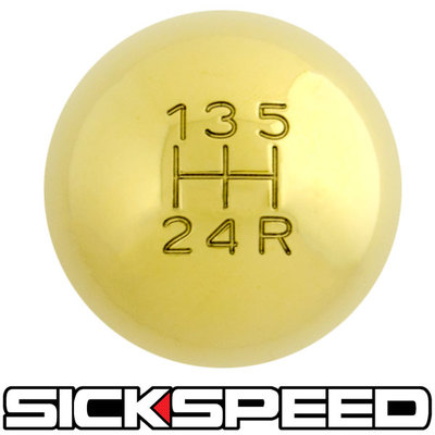 175E 24K GOLD MANUAL SHIFT KNOB SHORT THROW SHIFTER 5RDR SELECTOR 3/8X24 S06