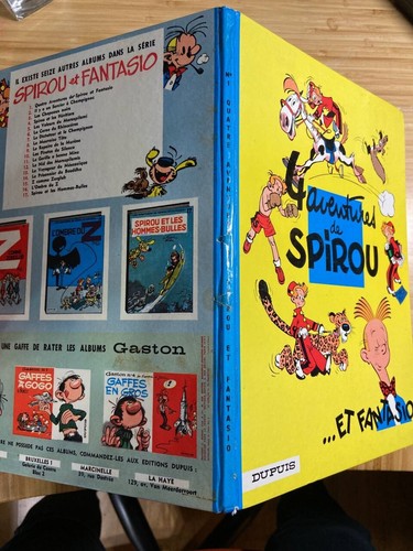 4 Aventures de Spirou et Fantasio 1 Franquin Dupuis Hardcover French Comics 1966 - Imagen 3 de 3