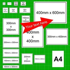 Personalised Custom Made Sign or Sticker any Size Colour Text free design 9117