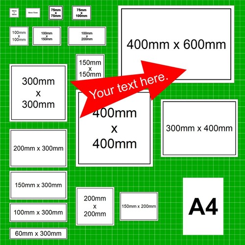 Personalised Custom Made Sign or Sticker any Size Colour Text free design 9117 - Picture 27 of 27