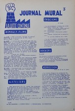 Affiche mai 68 ATTENTION LA RADIO MENT / JOURNAL MURAL poster DOBSON 49 50