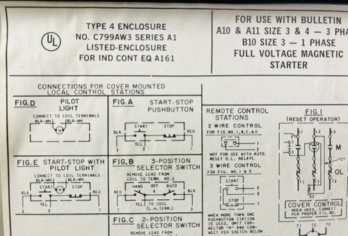 EATON CORPORATION CUTLER HAMMER MODEL NO. C799AW3 STARTER ENCLOSURE NEMA4 !NEW! - Picture 10 of 12