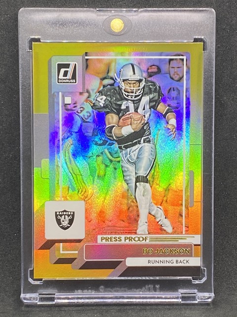 Bo Jackson Gold Refractor Card Panini Raiders Mint