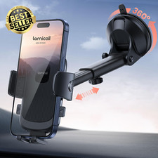 Car Phone Holder – Military-Grade Suction,Quick Release Mount for iPhone,Samsung