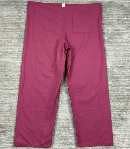 Shamron Scrub Pants Adult 2XL XXL Red Green Drawstring Bottoms - Picture 7 of 10