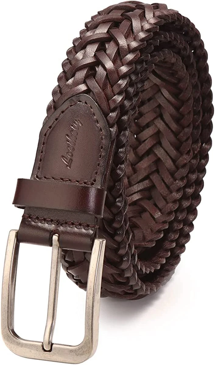 Men's Braided Leather Belt