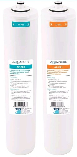 Aquasure Premier Series Stage 1 Sediment & Stage 2 Carbon Block Replacements