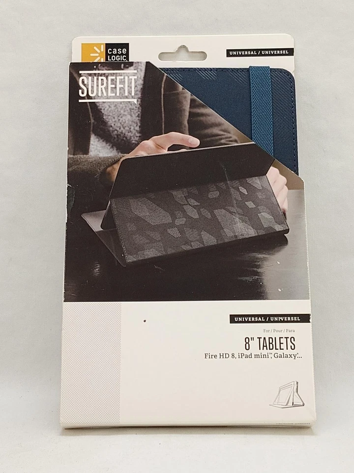 Case Logic SureFit Folio for 8" Tablets - Polyester - Dress Blue - Image 2 of 4