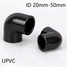 ID 20mm-50mm Black UPVC 90° Water Supply Elbow Right Angle Bend Joint Water Pipe