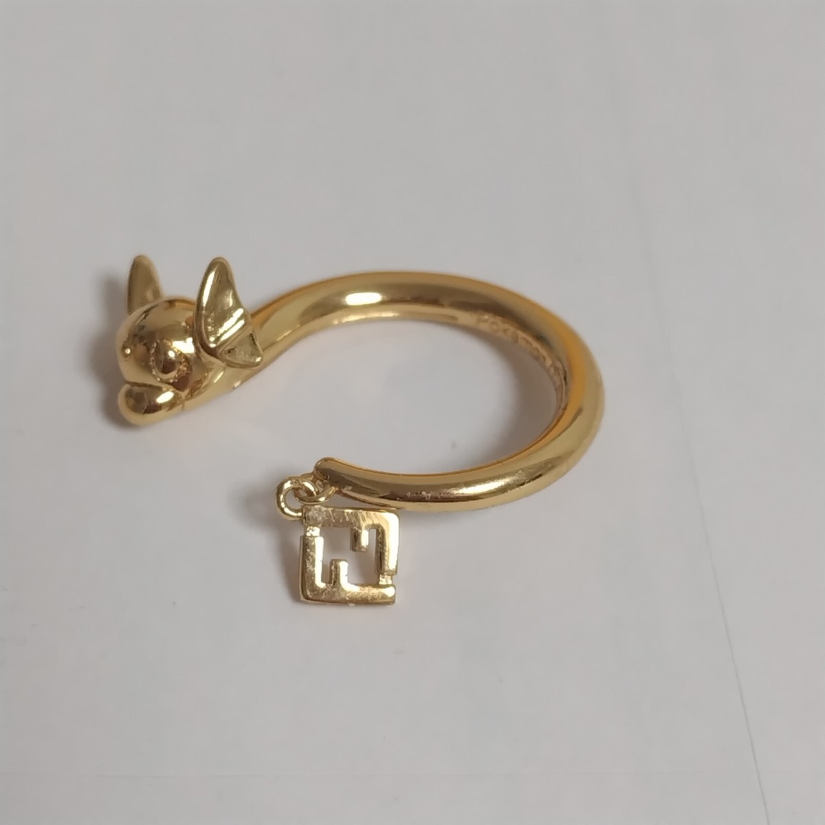FENDI x FRGMT x POKÉMON ゴールドカラーメタル リング Fendi x FRGMT Metal Ring Gold in Brass with Brass-tone - US