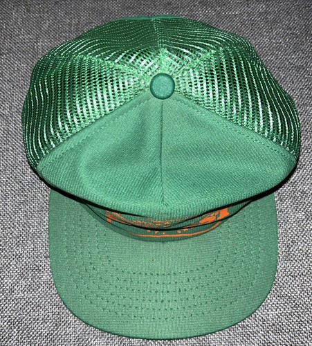 HY-TEST Safety Shoes Mesh Trucker Hat Snapback Vintage Green Made In USA New Era - Picture 6 of 8
