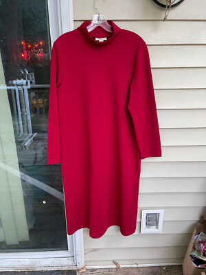 Appleseeds Petite Women's Dress RED STRETCH Size PM