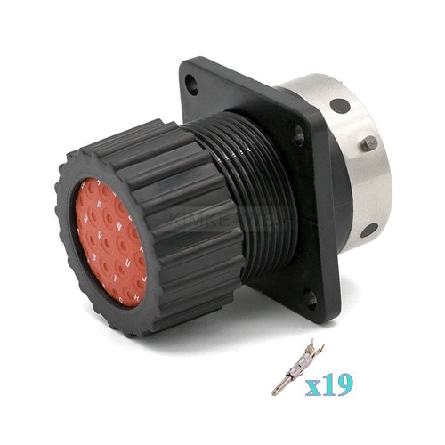 19 Pin ITT Cannon Aviation Circular Male Female Waterproof Connector Plug Kit - Picture 5 of 8