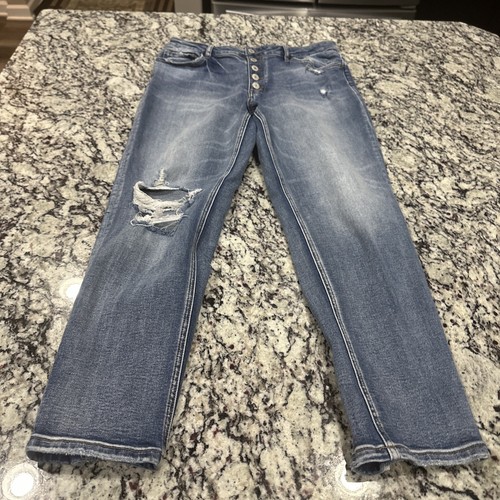 Vervet Los Angeles Blue Jeans Straight Leg Distressed Cotton Women's Sz 30 - Picture 6 of 12